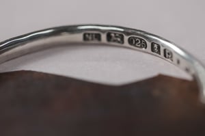 Image of men's silver ingot part mark bangle (light weight)