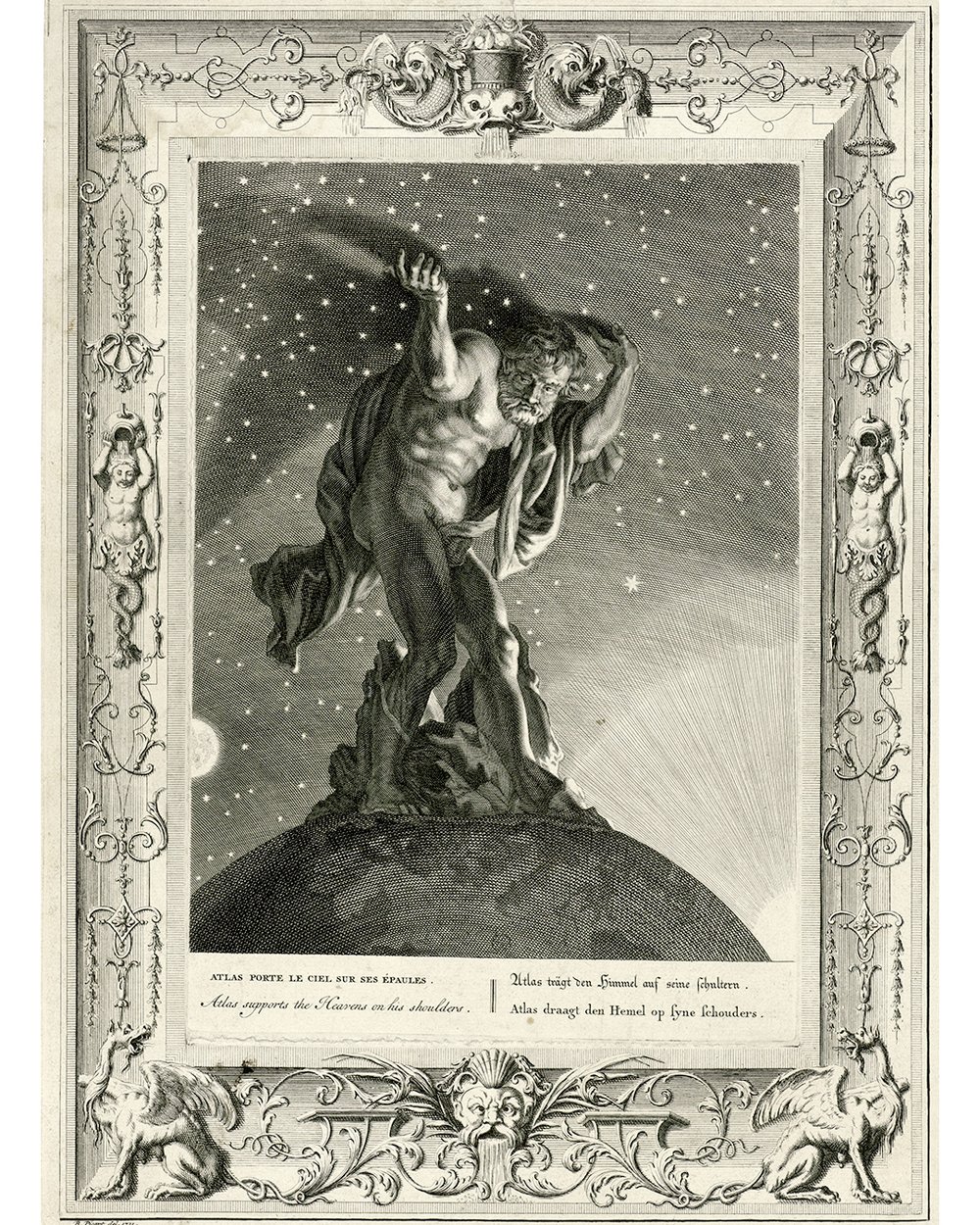 "Atlas turned into a mountain" (1731)