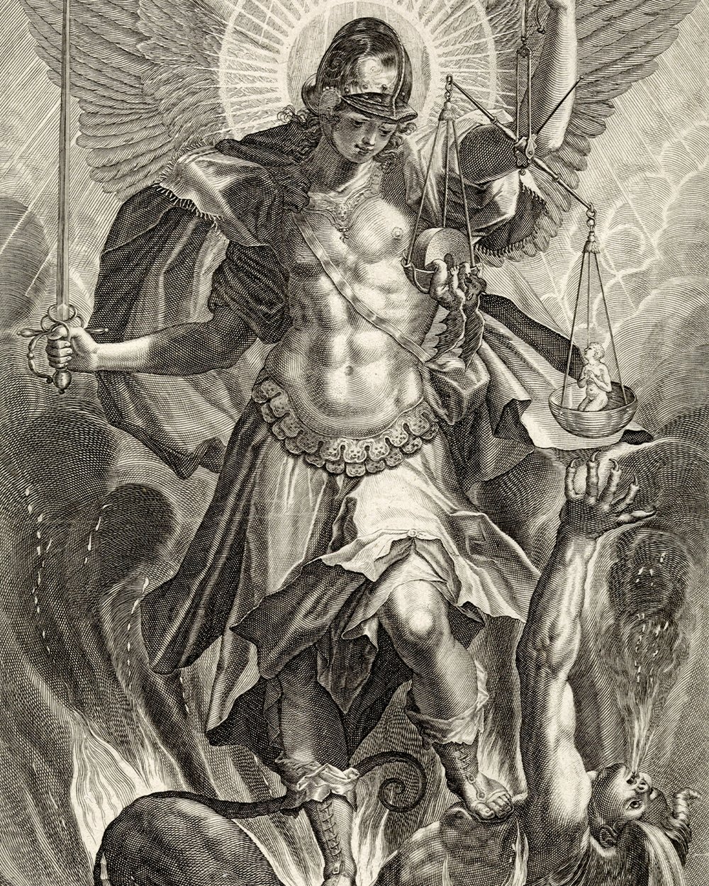 ''Archangel Michael trampling the Devil'' (1604)
