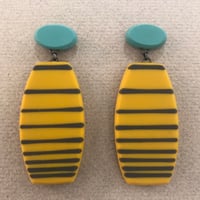 Image 1 of Drop stripe earrings 