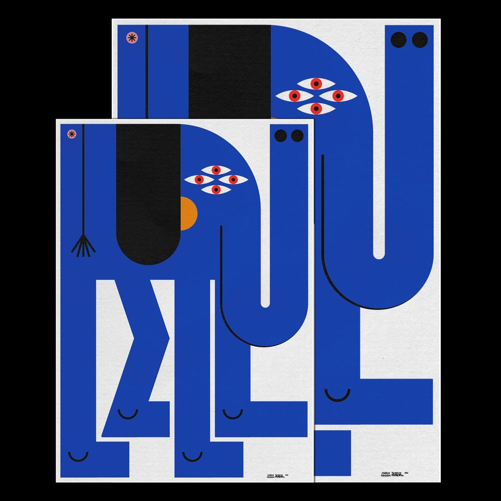 BLUE ELEPHANT Poster by Marco Oggian