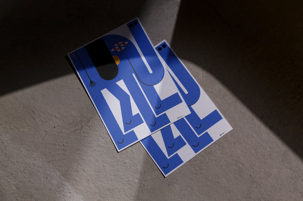 BLUE ELEPHANT Poster by Marco Oggian