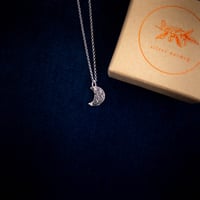 Image 2 of Crescent Moon Silver Necklace by Silver Nutmeg