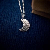 Image 3 of Crescent Moon Silver Necklace by Silver Nutmeg
