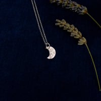 Image 1 of Crescent Moon Silver Necklace by Silver Nutmeg