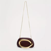 Image 8 of FOREVER MIYIN Women's Vintage Elegant Mini Handbag - Burgundy & Golden Luxury Purse with Magnetic Cl