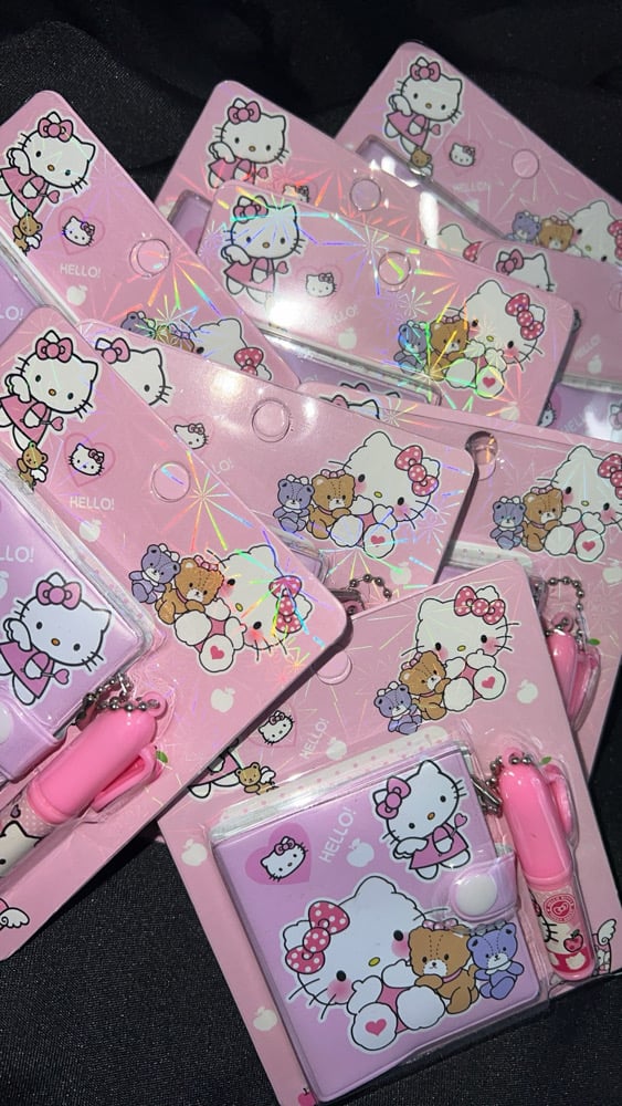 Image of Hello Kitty Mini Notebook & Keychain Pen 