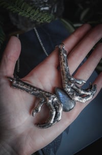 Image 2 of Real bird feet with sunstone-moonstone