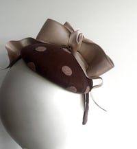 Image 3 of Taupe button headpiece 