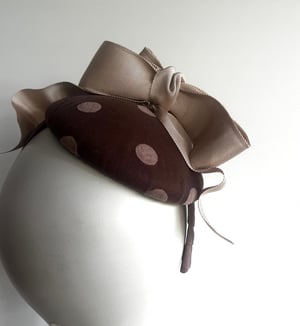 Image of Taupe button headpiece 