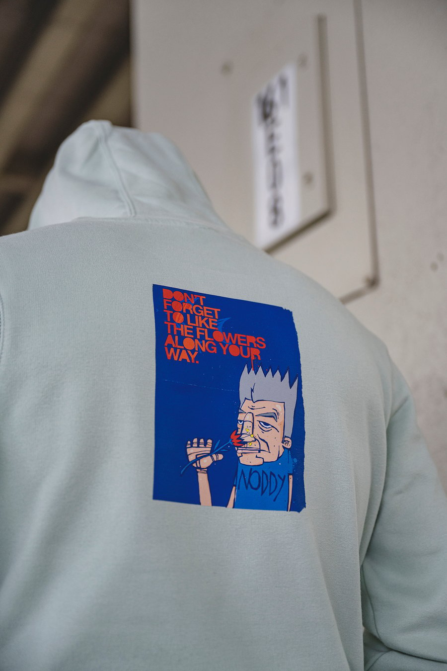 Image of Don't Forget to Smell the Flowers hoodie I Baby Blue