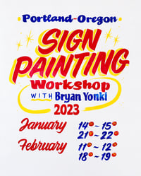 Image 1 of SIGN PAINTING WORKSHOPS 2023