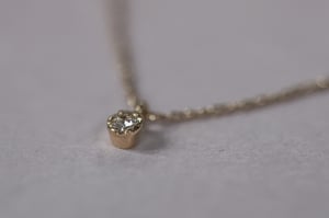 Image of 18ct yellow gold 2.0mm rose-cut white diamond necklace