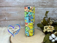 Image 1 of 20oz Pokemon  Small Characters Glow In the Dark Sublimation Tumbler 