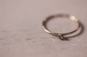 Image of 2.5mm 'little champagne diamond' ring