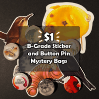 Image 1 of B-Grade Sticker and Button Pin Mystery Pack