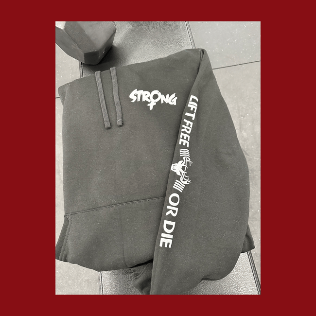 Black - Hoodie - Strong Woman Lips & Fangs