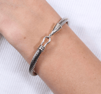 Image 2 of Two Tone Hinge Bracelet GOLD-SILVER
