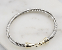 Image 1 of Two Tone Hinge Bracelet GOLD-SILVER