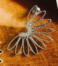 Image 2 of HALF DAISY DROP EARRINGS