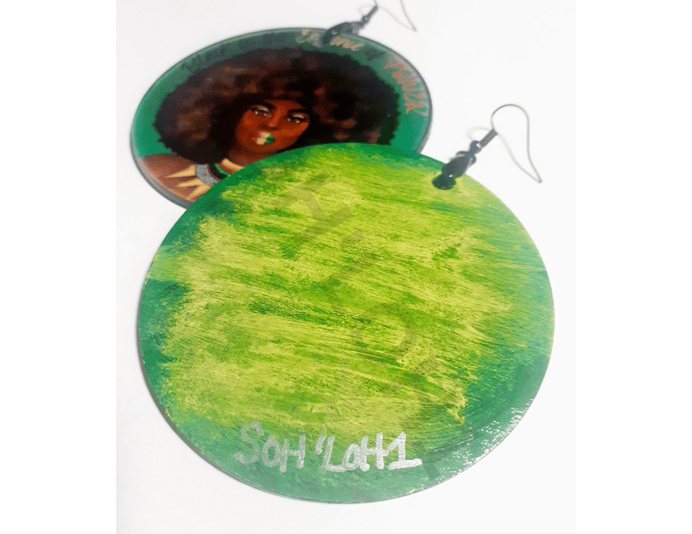 Image of Essence of Power1 Melanin Afro Queen Afrocentric Gift earrings