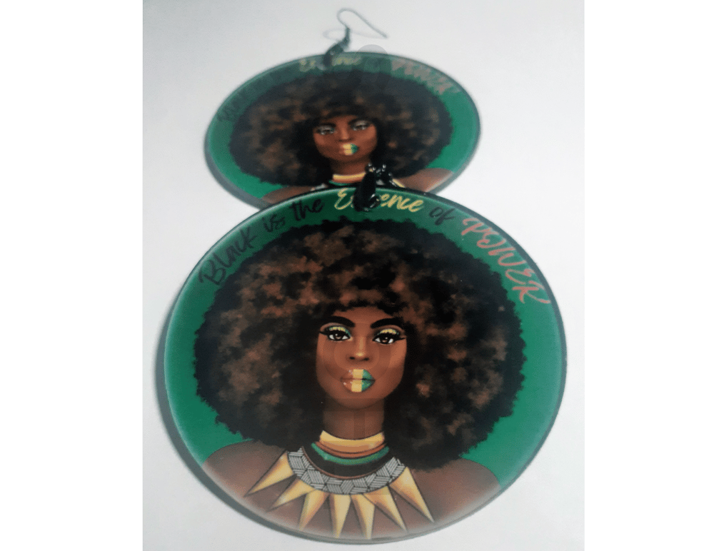 Image of Essence of Power1, Melanin, Afro, Queen, Afrocentric, Gift earrings