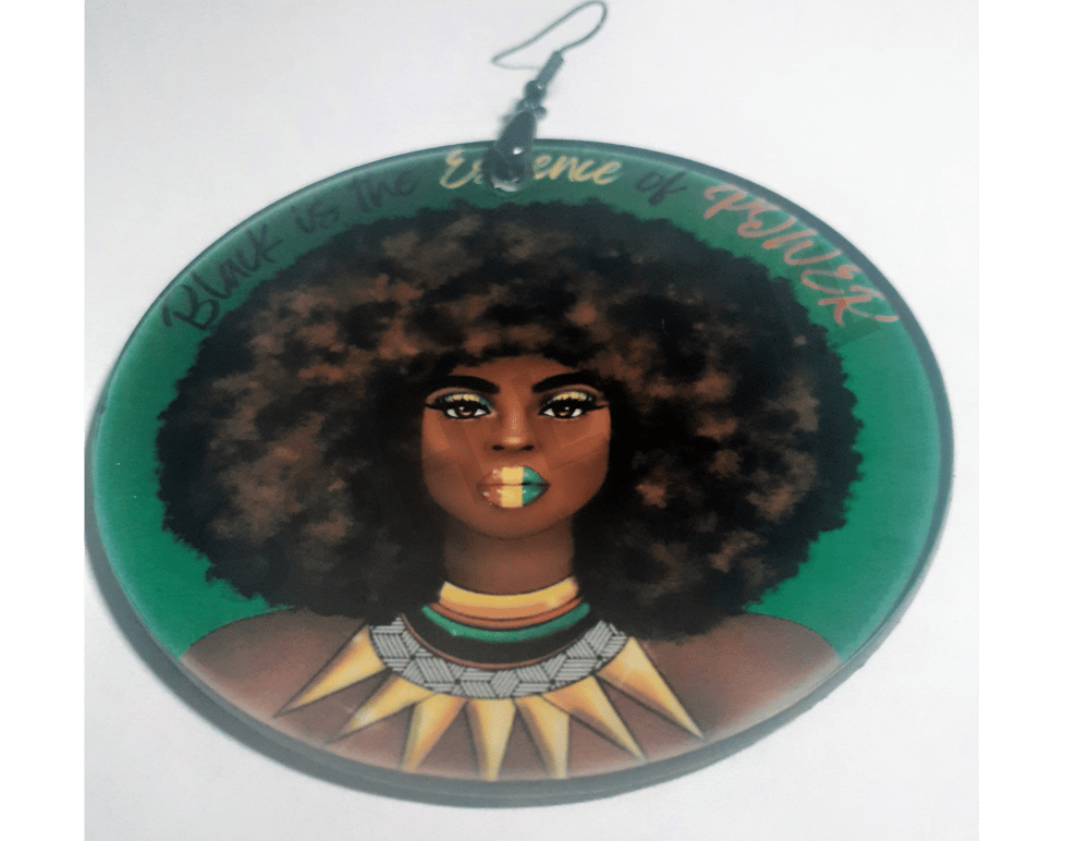 Image of Essence of Power1, Melanin, Afro, Queen, Afrocentric, Gift earrings