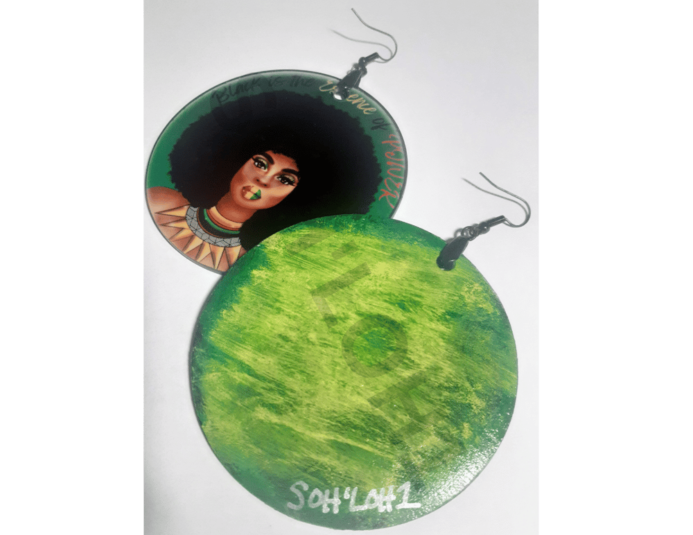 Image of Essence of Power2 Natural Black Hair Afrocentric earring gift