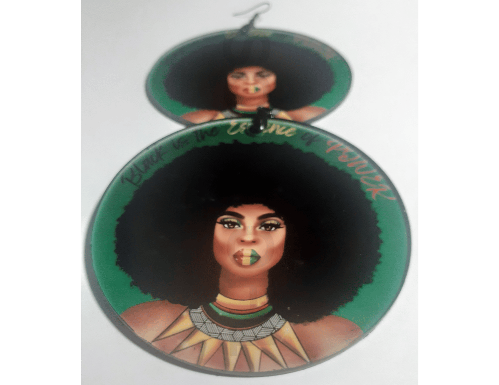 Image of Essence of Power2, Natural Black Hair, Afrocentric, earring gift