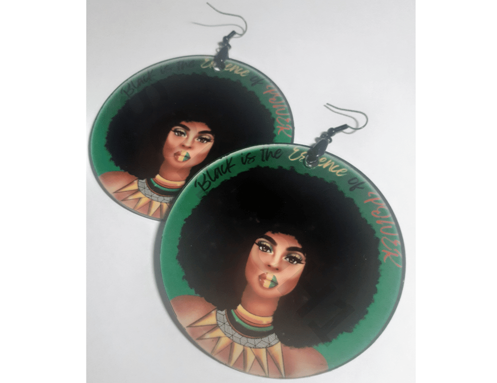 Image of Essence of Power2 Natural Black Hair Afrocentric earring gift