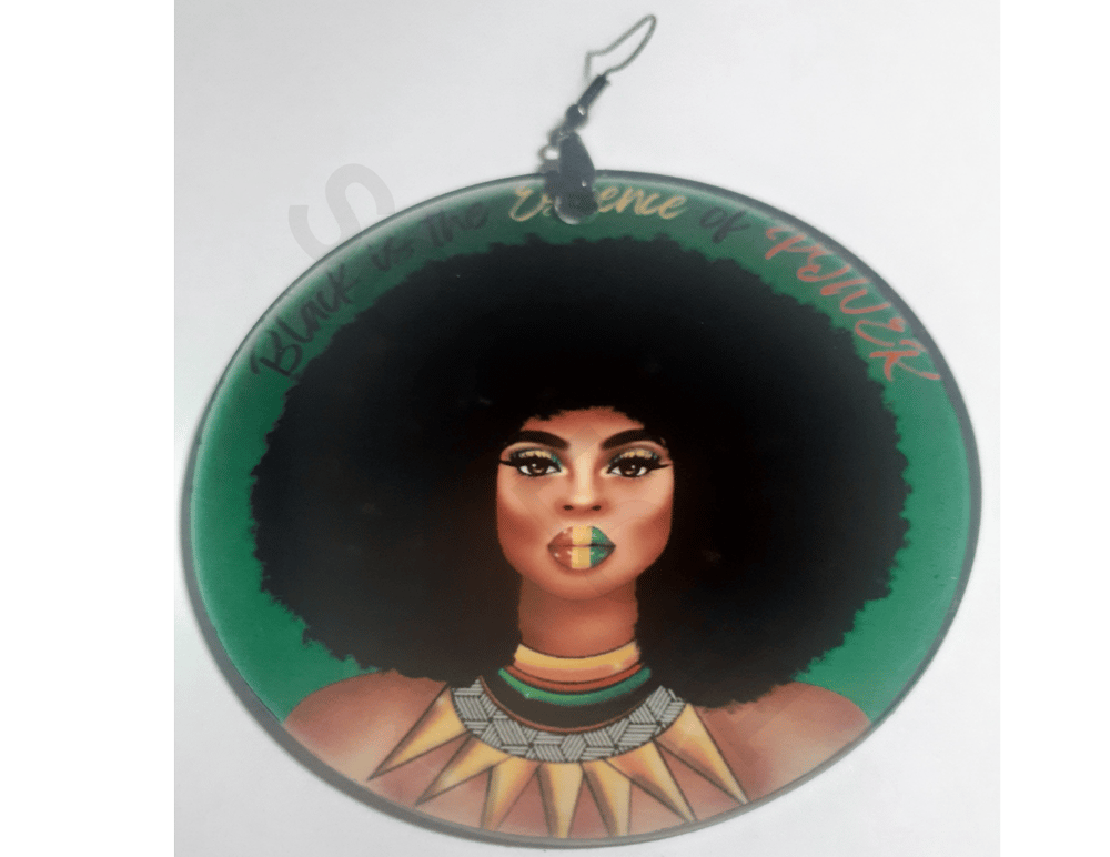 Image of Essence of Power2 Natural Black Hair Afrocentric earring gift
