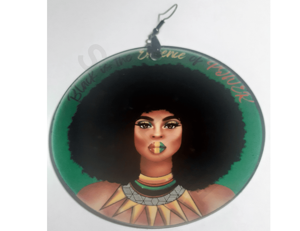 Image of Essence of Power2, Natural Black Hair, Afrocentric, earring gift