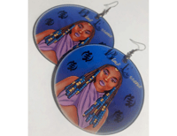 Image 4 of Black Essence, Black Queen, Natural Black Hair, Afrocentric jewelry, Hoop earrings