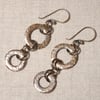 Hammered Copper Washer Earrings