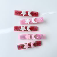 Mini Sparkle Moon Star Hair Clip