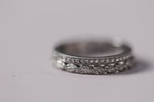 Image of Platinum Rose cut diamond full eternity ring