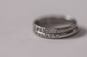 Image of *SAMPLE SALE - was £1355* Platinum 2mm plain court semi Eternity ring