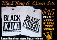 Image 1 of BLACK LOVE🧡🖤🧡🖤 - BLACK KING 👑 & BLACK QUEEN 👑 TSHIRTS