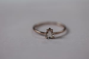 Image of 18ct Rose gold, Pear shaped champagne diamond ring (IOW203)