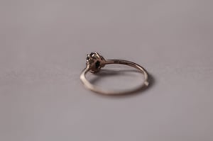Image of 18ct Rose gold dark grey hexagonal  rose cut diamond ring (IOW204)