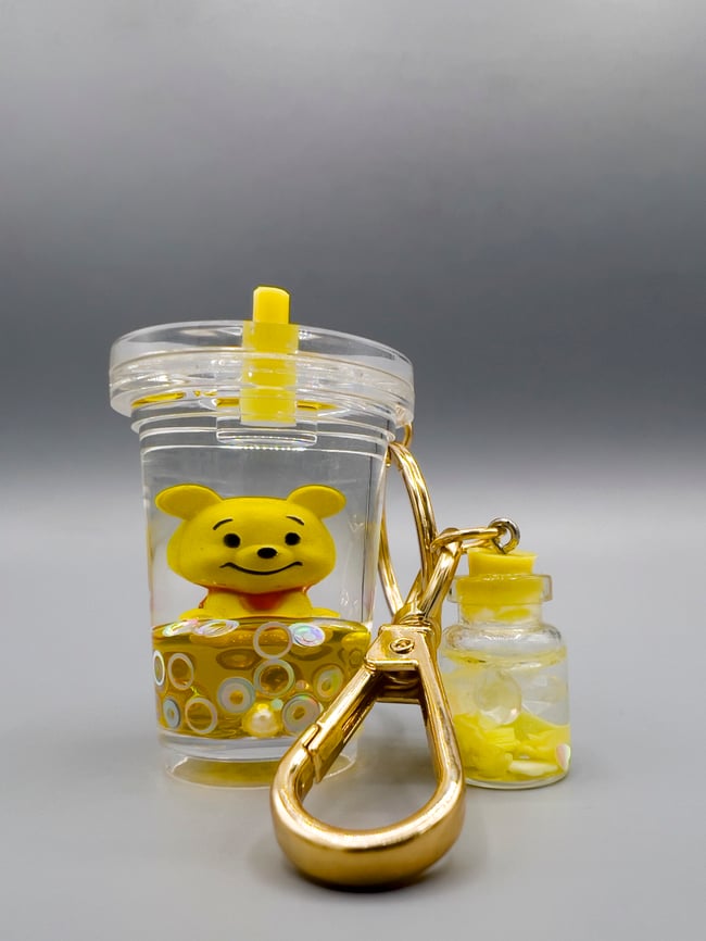 Pooh with Mini Bottle BobaChain