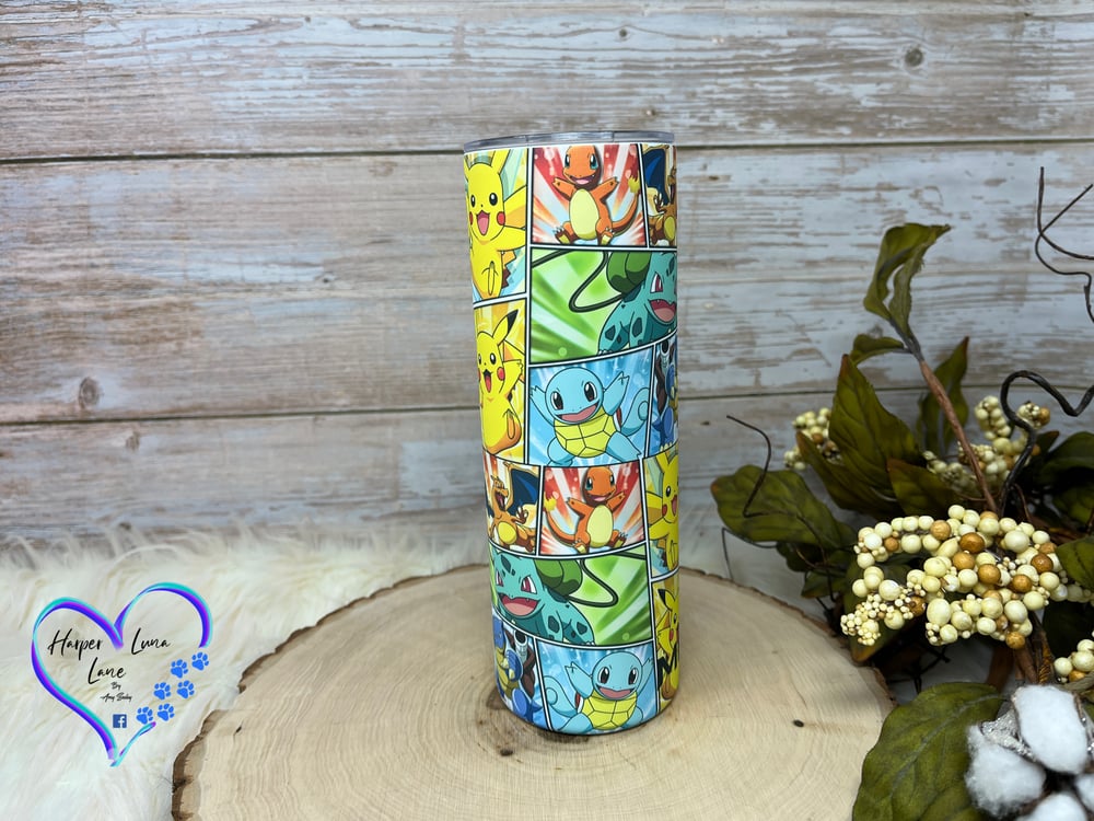 Image of 20oz Pokemon  Small Characters Glow In the Dark Sublimation Tumbler 