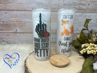 Image 1 of 20oz Stay Pretty/Fox Sake Matte Glass Tumbler 