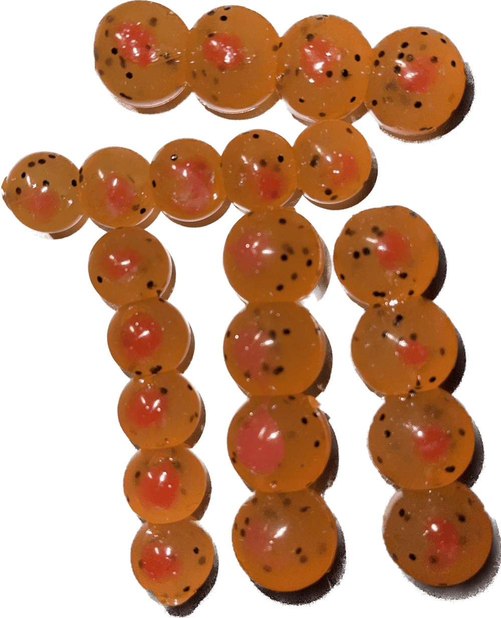 Dead Orange Translucent Orange w/black flake
