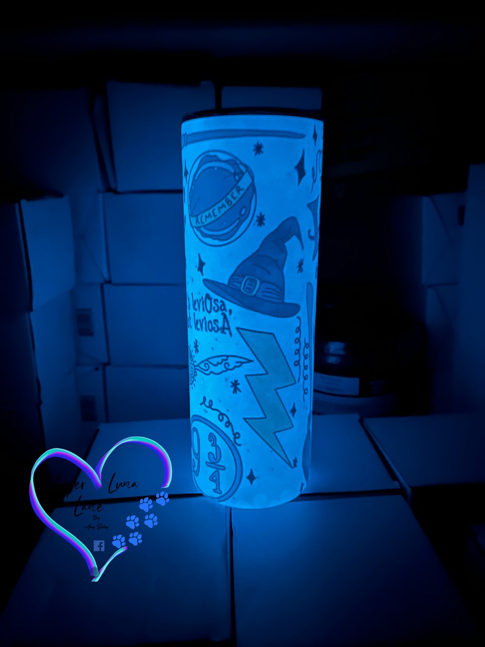 Image of Custom 20oz Harry Potter Glow In the Dark Sublimation Tumbler