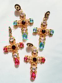 Image 1 of Issey Cross Drop Earrings