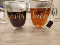 Image 1 of "Savor" Double-wall Glass Tea/Coffee Cup 