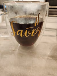 Image 2 of "Savor" Double-wall Glass Tea/Coffee Cup 