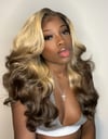 Blonde/Brown Ombre Side Part Wig