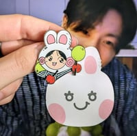 Image 3 of Bunny Cake Kook Enamel Pin